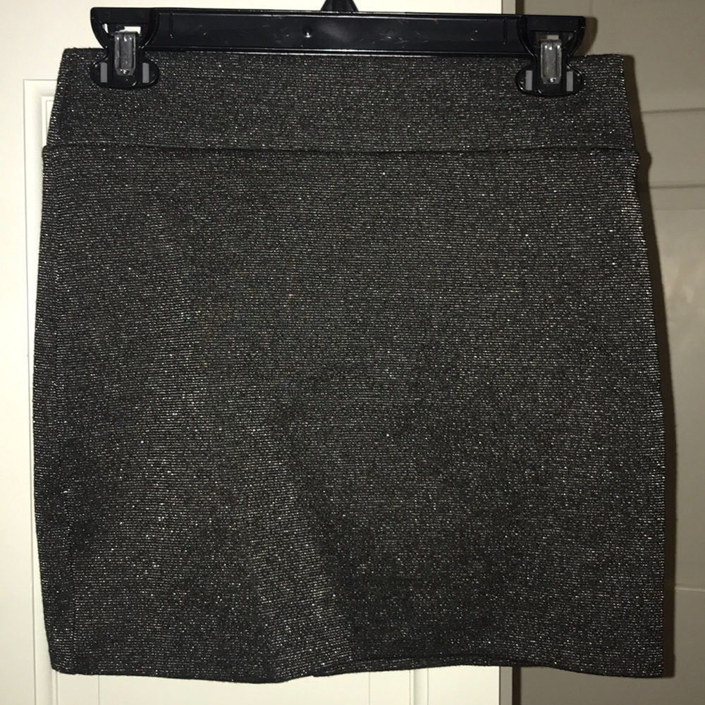 Sparkly Dark Grey Mini Skirt